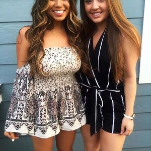 Print Off The Shoulder Romper